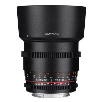 SAMYANG  85 mm T1.5 VDSLR MK2 monture Canon EF objectif vid&eacute;o