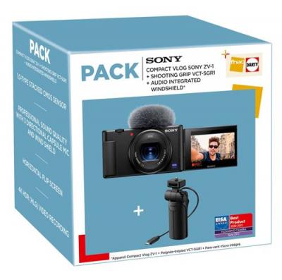 SONY Pack Fnac Appareil photo compact pour Vlogging  ZV-1 + Poign&eacute;e 
