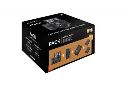 SONY Pack A6400 + FE 16-50 mm + FE 55-210 mm + chargeur externe + 2&egrave;me batterie