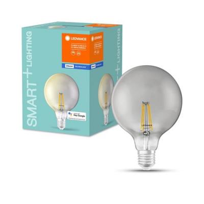 LEDVANCE Ampoule globe LED Smart+ connect&eacute;e E27 EQ60W finition fum&eacute;e 