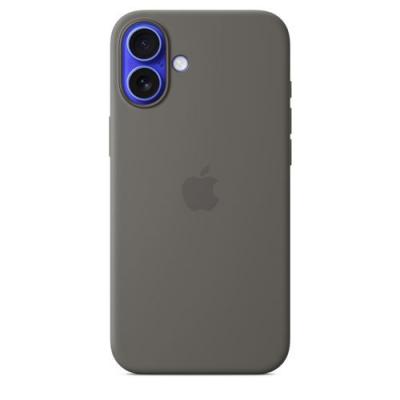 APPLE Coque en silicone avec MagSafe pour iPhone 16 Plus Gris min&eacute;ral 