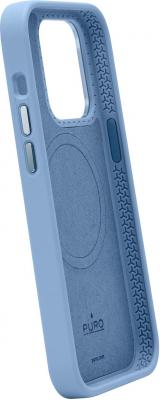 PURO Coque en silicone MagSafe  iPhone 15 Bleu - Neuf