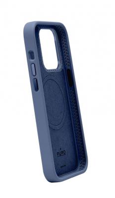 PURO Coque en silicone MagSafe  iPhone 15 Pro Max Bleu - Neuf