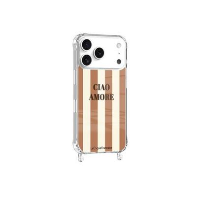 LA COQUE FRANCAISE Coque imprim&eacute;e La coque Fran&ccedil;aise MagSafe Ciao Amore avec anneau Beige pour iPhone 17 Pro Max