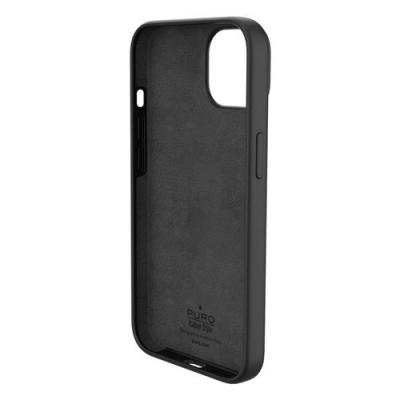 PURO  Coque Apple iPhone 14 Pro Silicone Icon Compatible MagSafe Noire