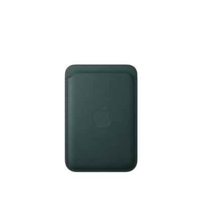 APPLE Porte-cartes en tissage fin pour iPhone avec MagSafe Vert fonc&eacute; 
