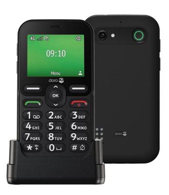 DORO T&eacute;l&eacute;phone portable basique  leva e10 2,4 4g nano sim noir