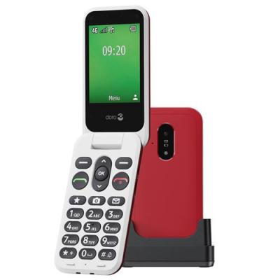 DORO  Leva E22 7,11 cm (2.8"") 127,8 g Rouge, Blanc T&eacute;l&eacute;phone num&eacute;rique