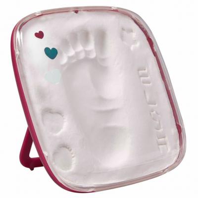 BABY ART Hello Baby Kit d'empreintes de pied Burgundy Rouge 3601092600