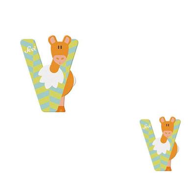 SEVI  animal lettre V 10 cm multicolore