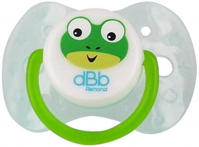 DBB REMOND  2 Sucettes anatomiques 1er &acirc;ge T&eacute;terelles en silicone Motif Grenouille 