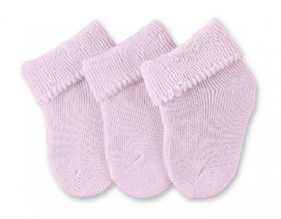 STERNTALER Chaussettes avec doublure en peluche int&eacute;grale b&eacute;b&eacute; fille  (x3)