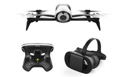 PARROT Drone  Bebop 2 Blanc + Skycontroller 2 + Cockpit Glasses 