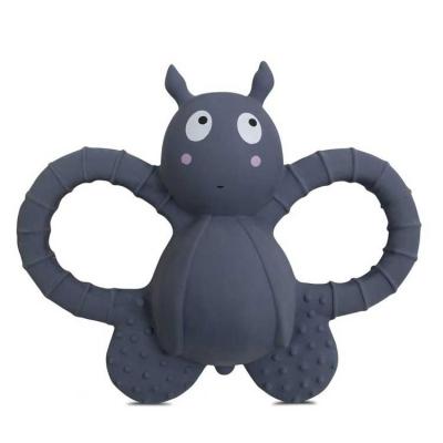 FILIBABBA  Anneau de dentition Felix mouche pur caoutchouc Muddly Blue 
