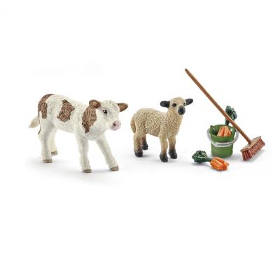 AUTRES Schleich Farm Life - Poetsset Met Kalf En Schaap 41422