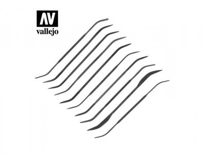 GENERIQUE Vallejo CURVED RIFFLER FILE SET (10) T03003- - Outillage pour le mod&eacute;