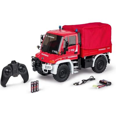  V&eacute;hicule radiocommand&eacute;e 1:12 mb unimog u300 firefig.2.4g 100%rtr