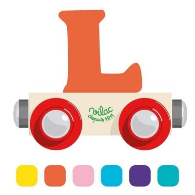  Lettre wagon en bois : Z Multicolore Vilac