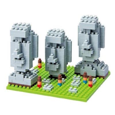 BANDAI Nanoblocks sights to see easter island statues kit