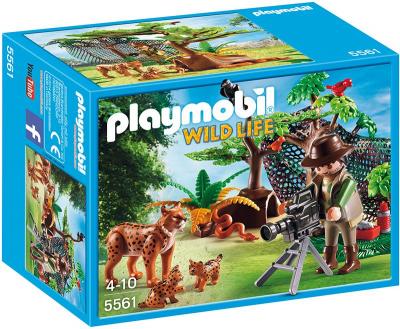Playmobil Wild Life 5561 Explorateur et famille de lynx