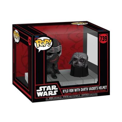 FUNKO Figurine  Pop Deluxe Darkside Kylo Ren avec casque de Dark Vador