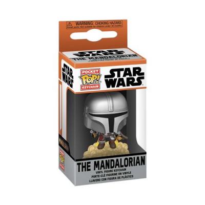 FUNKO Porte-cl&eacute;s  Pop! - Star Wars - Mandalorian - Mando W/blaster 