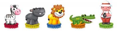 SEEK O BLOCKS D'arpeje Baril Jungle 5 Personnages 100 Pcs