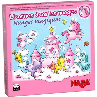 HABA Jeu de soci&eacute;t&eacute;  Licornes dans les nuages Nuages magiques 