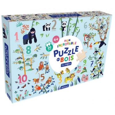 AUZOU Jouet en bois  Mon puzzle g&eacute;ant Les chiffres