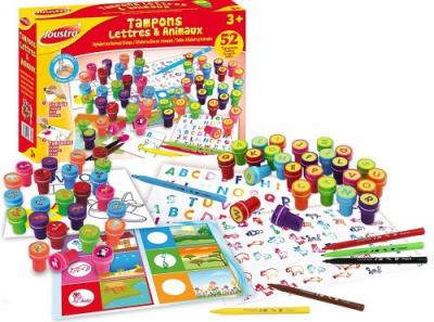 MAPED Jeu Tampons Lettres&Animaux- 41577 Joustra - Le Kit
