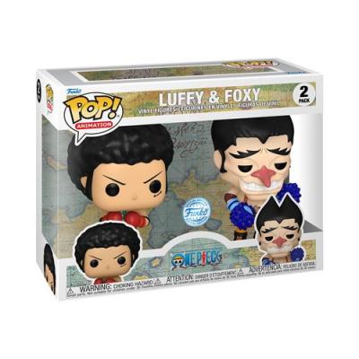 FUNKO Pack 2 Figurines  Pop Animation One Piece Luffy & Foxy with Chase Mod&egrave;le al&eacute;atoire 