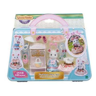 SYLVANIAN FAMILIES Playset 5540 La valisette de mode et grande sour souris marshmallow