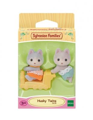 SYLVANIAN FAMILIES Mini-univers - Les jumeaux husky - Orange - Mixte - 3 ans+ - Neuf