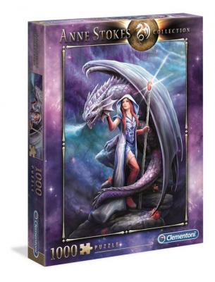 CLEMENTONI Puzzle 1000 pi&egrave;ces  Anne Stokes Dragon Mage 