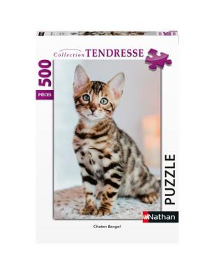 NATHAN  - puzzle 500 pieces - chaton bengal