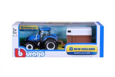 BBURAGO Tracteur Remorque Cheval  Collection Ferme 1:32