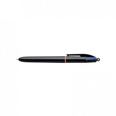 BIC Stylo - 4 couleurs - Pointe moyenne -  - Corps noir