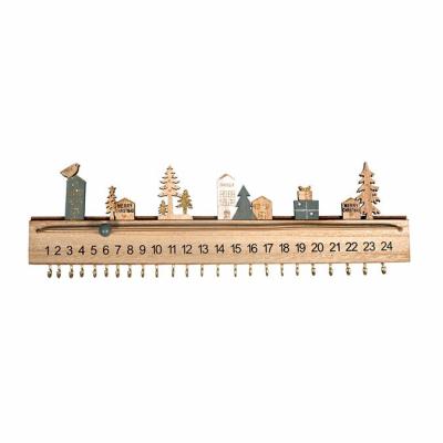 RAYHER Calendrier de l'avent en bois &agrave; rep&egrave;re - 40 x 12 cm