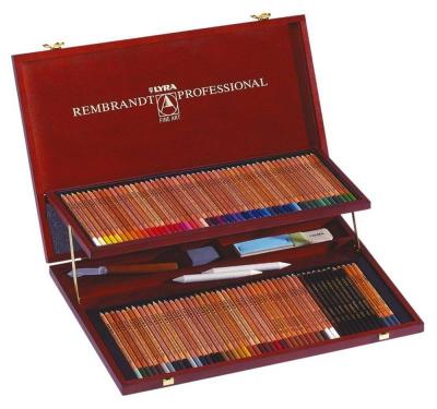 REMBRANDT Coffret Bois 96 Crayons  Polycolor + Accessoires