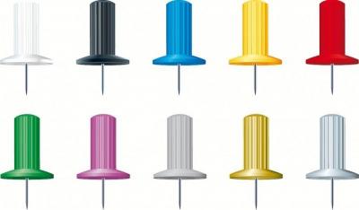 EXACOMPTA Epingles  Papic - Bo&icirc;te de 25 - Diam.10mm - Coloris assortis