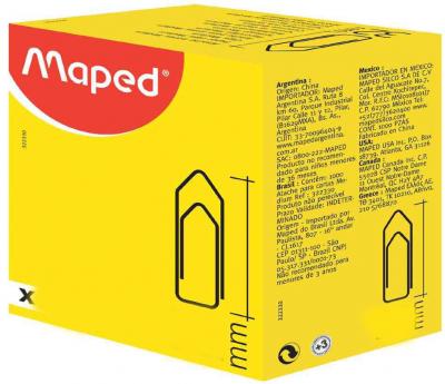 MAPED  Boite de 100 Attache-lettres Medium Nickel&eacute; 32 mm