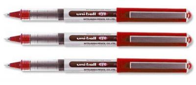 UNI BALL Uni-Ball Uni Mitsubishi Eye Ub 150 Stylo Roller Pointe M&eacute;tal Ultra-Fine Encre Liquide Rouge Lot De 12
