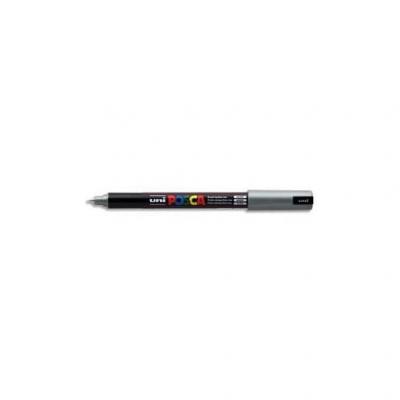 UNI BALL Posca - Marqueur Posca Pointe Extra Fine 0.7mm Argent - Boite De 12 