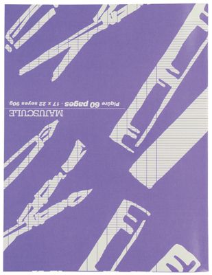 MAJUSCULE Cahier piqures grand carreaux 17x22 64p 90g 