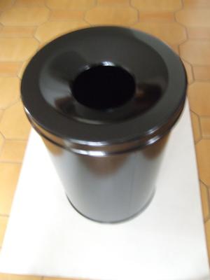 DURABLE Corbeille &agrave; papier m&eacute;tal avec &eacute;touffoir - 31 litres noir - Antifeu !