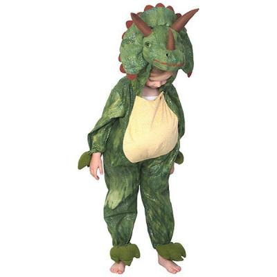 CHAKS Costume Enfant Dinosaure Triceratops - Vert - 116 cm