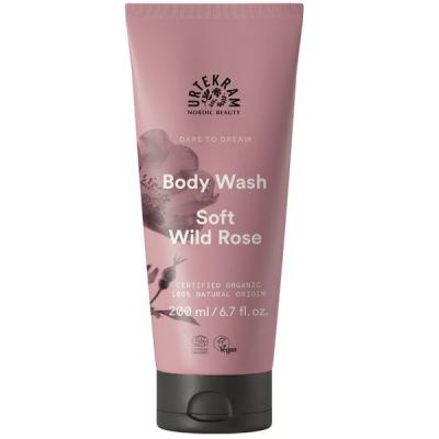 URTEKRAM  Gel douche &agrave; la Rose Sauvage 200ml - Hydratant et Nourrissant