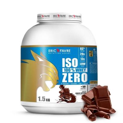ERIC FAVRE  - Iso Zero 100% Whey Prot&eacute;ine - Proteines - Choco Intense - 1,5kg 