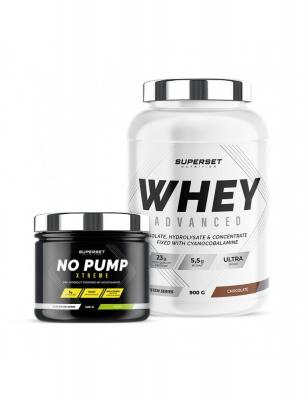 SUPERSET NUTRITION Programme Fitness Energie - 100% Whey Proteine Advanced 900g Chocolat - No Pump Xtreme Mojito 
