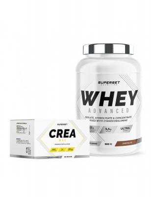 SUPERSET NUTRITION Programme Prise de Muscle Sec - Avanc&eacute;   Whey Prot&eacute;ine   Cr&eacute;atine     